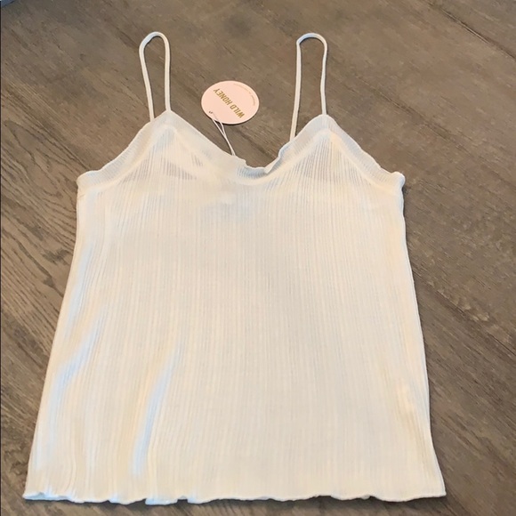 Wild Honey Cream Spaghetti Strap Tank Top - Picture 2 of 3